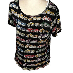 Vintage Motorcycle Print Shirt M